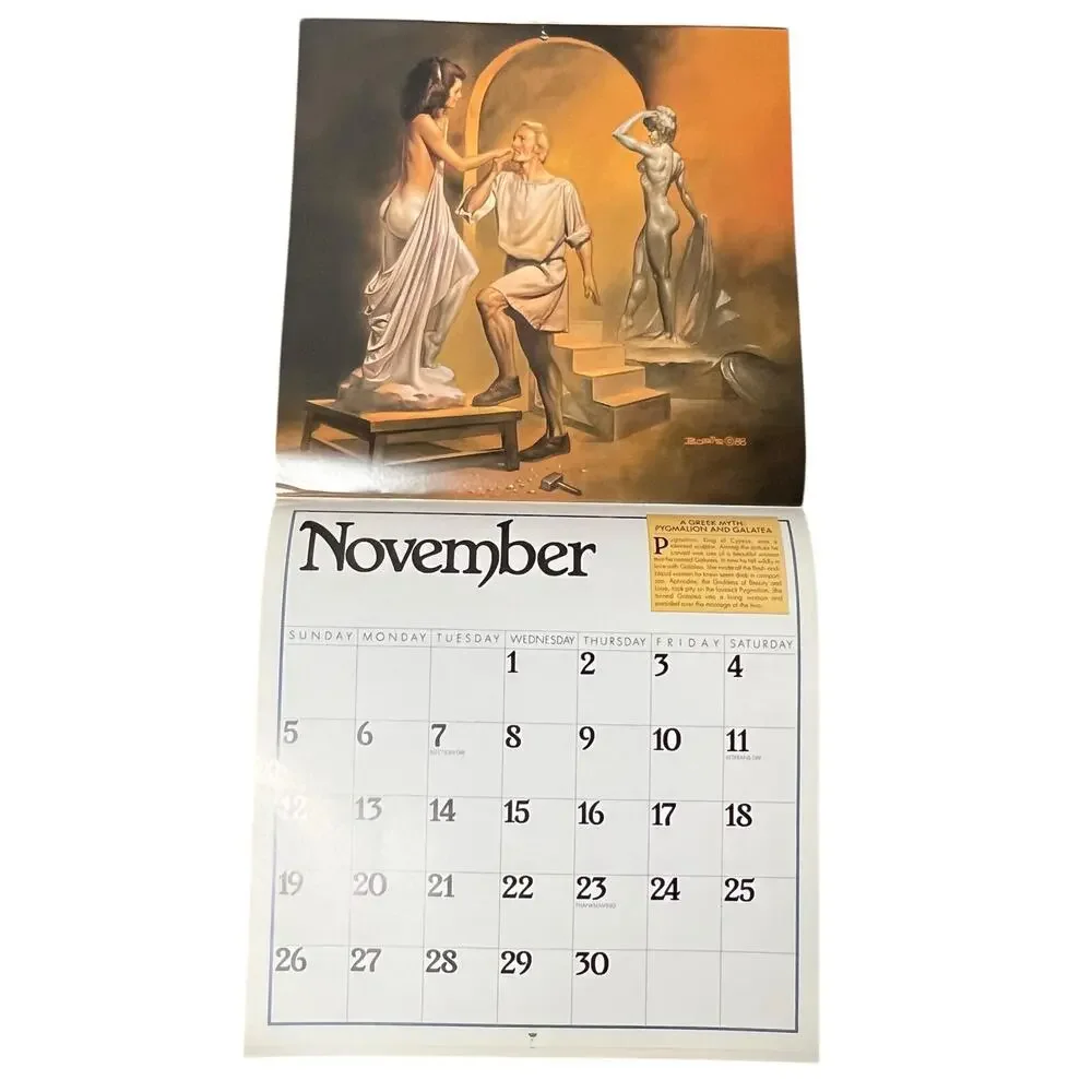 1989 Boris Vallejo Mythology Calendar Unused same dates again in 2034